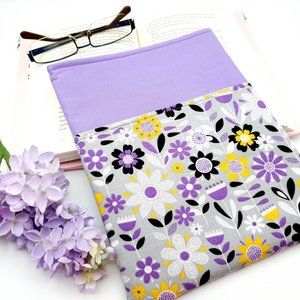 Floral Handmade Padded Book Sleeve Holiday Gift